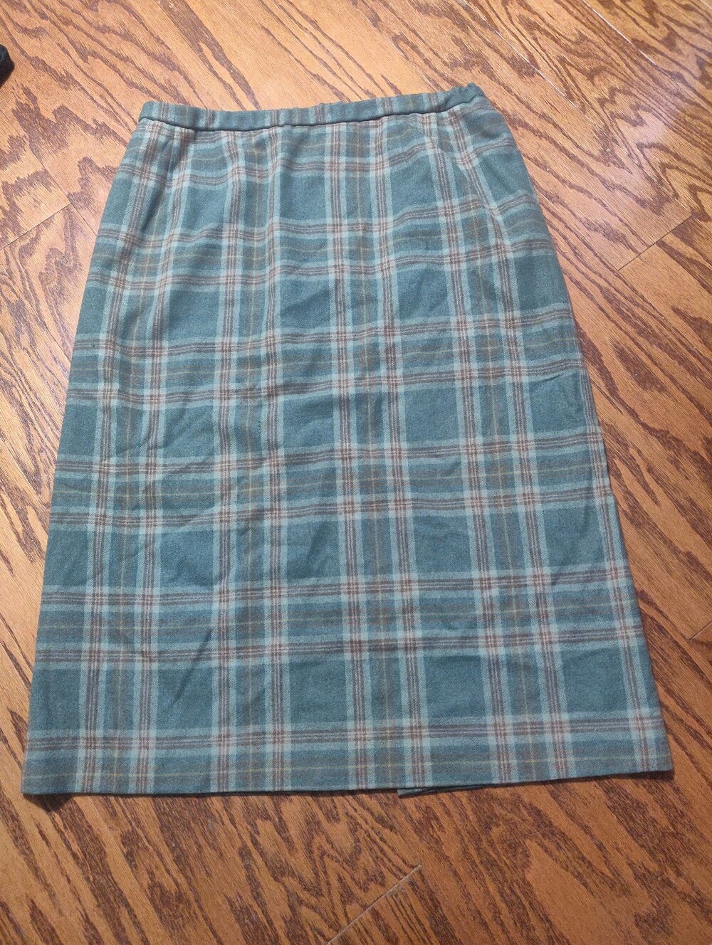 Pendleton Teal Plaid Pencil Skirt & Green Jacket Size 20W